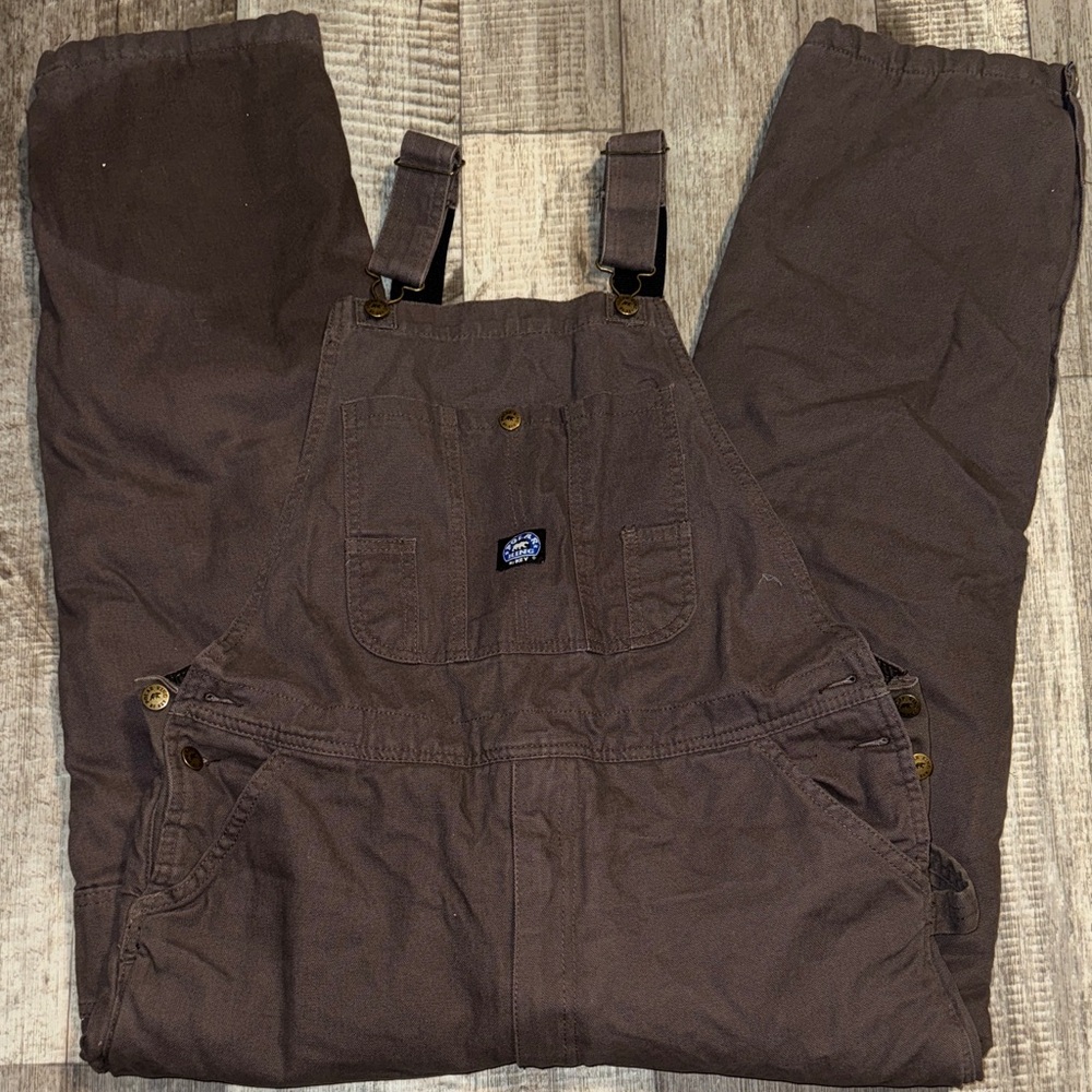 POLAR KING by KEY Men's Brown canvas Overalls-size XL